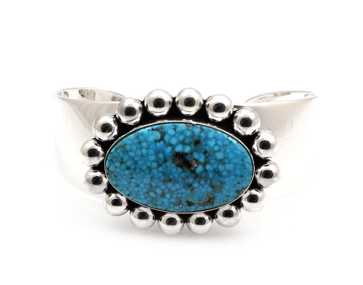Kingman Turquoise Cuff Bracelet-Jewelry-Artie Yellowhorse-Sorrel Sky Gallery