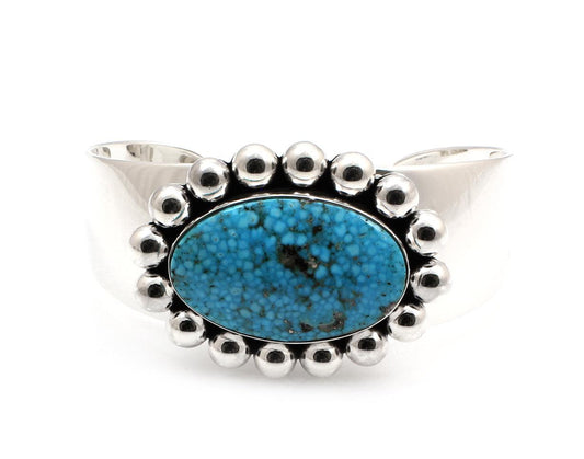Kingman Turquoise Cuff Bracelet-Jewelry-Artie Yellowhorse-Sorrel Sky Gallery