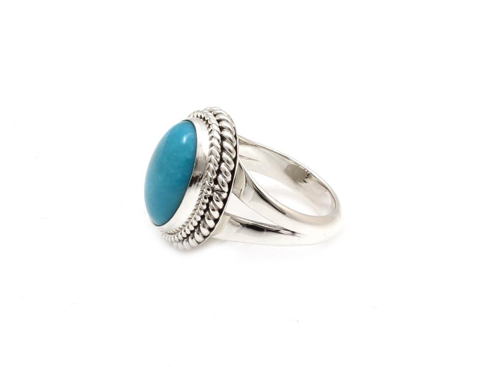 Kingman Turquoise Ring-Jewelry-Artie Yellowhorse-Sorrel Sky Gallery