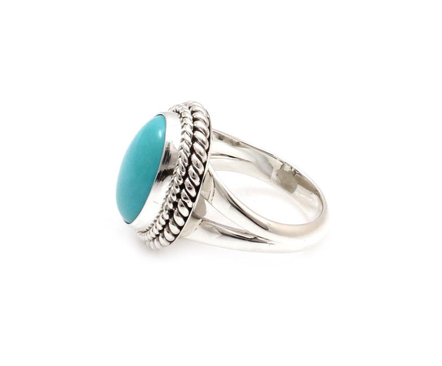 Kingman Turquoise Ring-Jewelry-Artie Yellowhorse-Sorrel Sky Gallery
