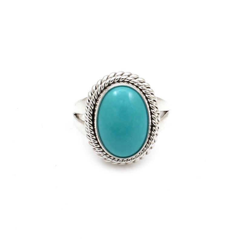 Kingman Turquoise Ring-Jewelry-Artie Yellowhorse-Sorrel Sky Gallery
