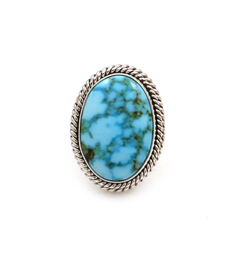 Kingman Turquoise Ring-Jewelry-Artie Yellowhorse-Sorrel Sky Gallery