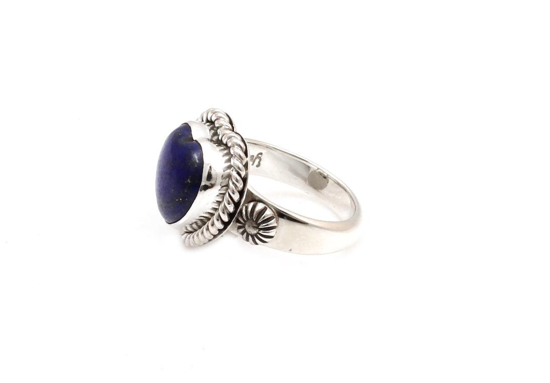 Lapis Heart Ring-Jewelry-Artie Yellowhorse-Sorrel Sky Gallery