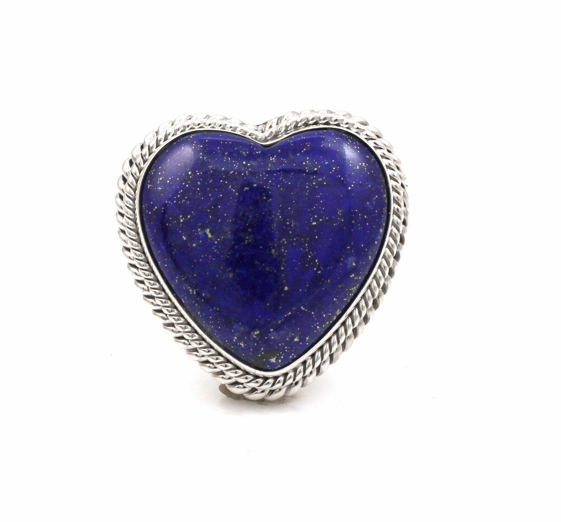 Lapis Heart Ring-Jewelry-Artie Yellowhorse-Sorrel Sky Gallery