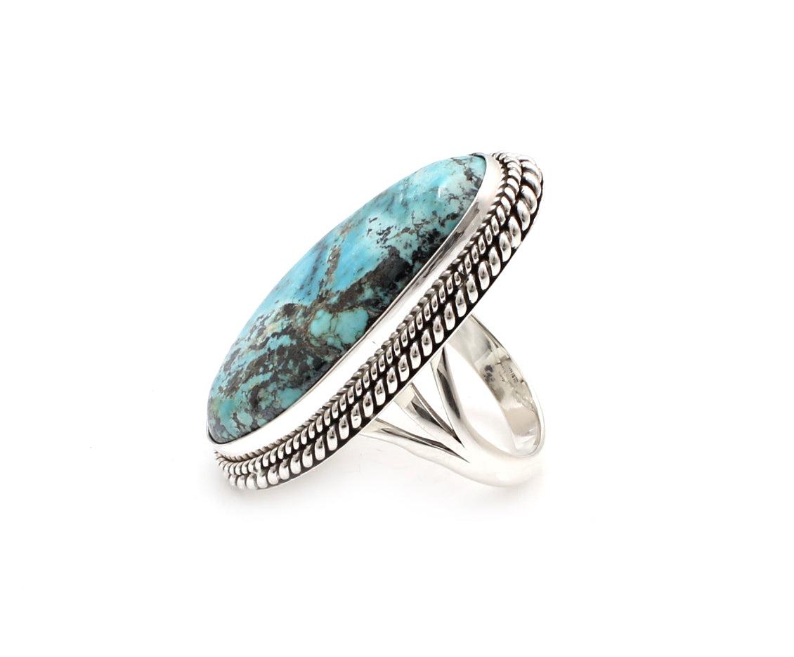 Morenci Turquoise Ring-Jewelry-Artie Yellowhorse-Sorrel Sky Gallery