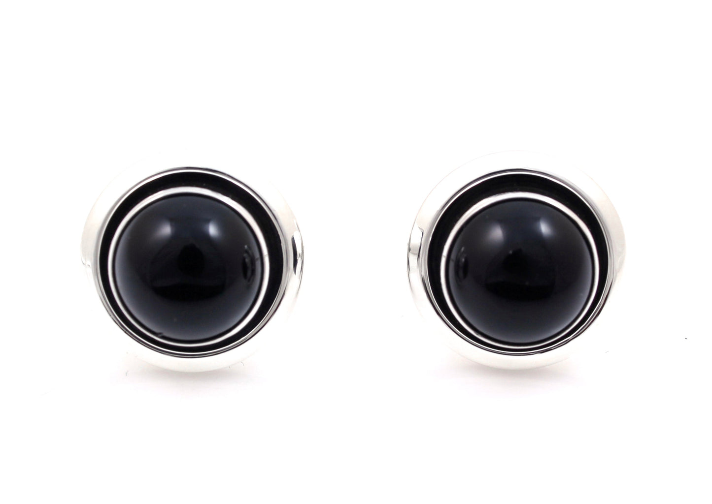 Onyx Shadowbox Post Earrings-Jewelry-Artie Yellowhorse-Sorrel Sky Gallery