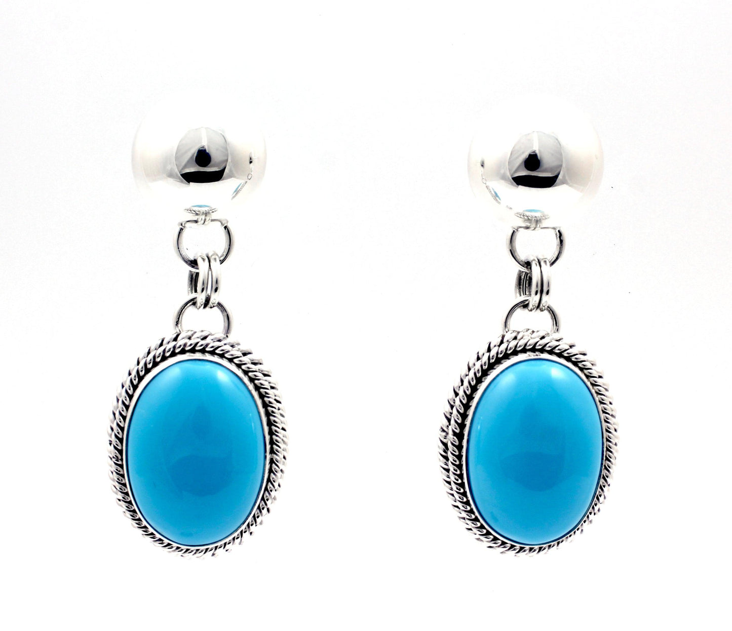 Sleeping Beauty Drop Earrings-Jewelry-Artie Yellowhorse-Sorrel Sky Gallery