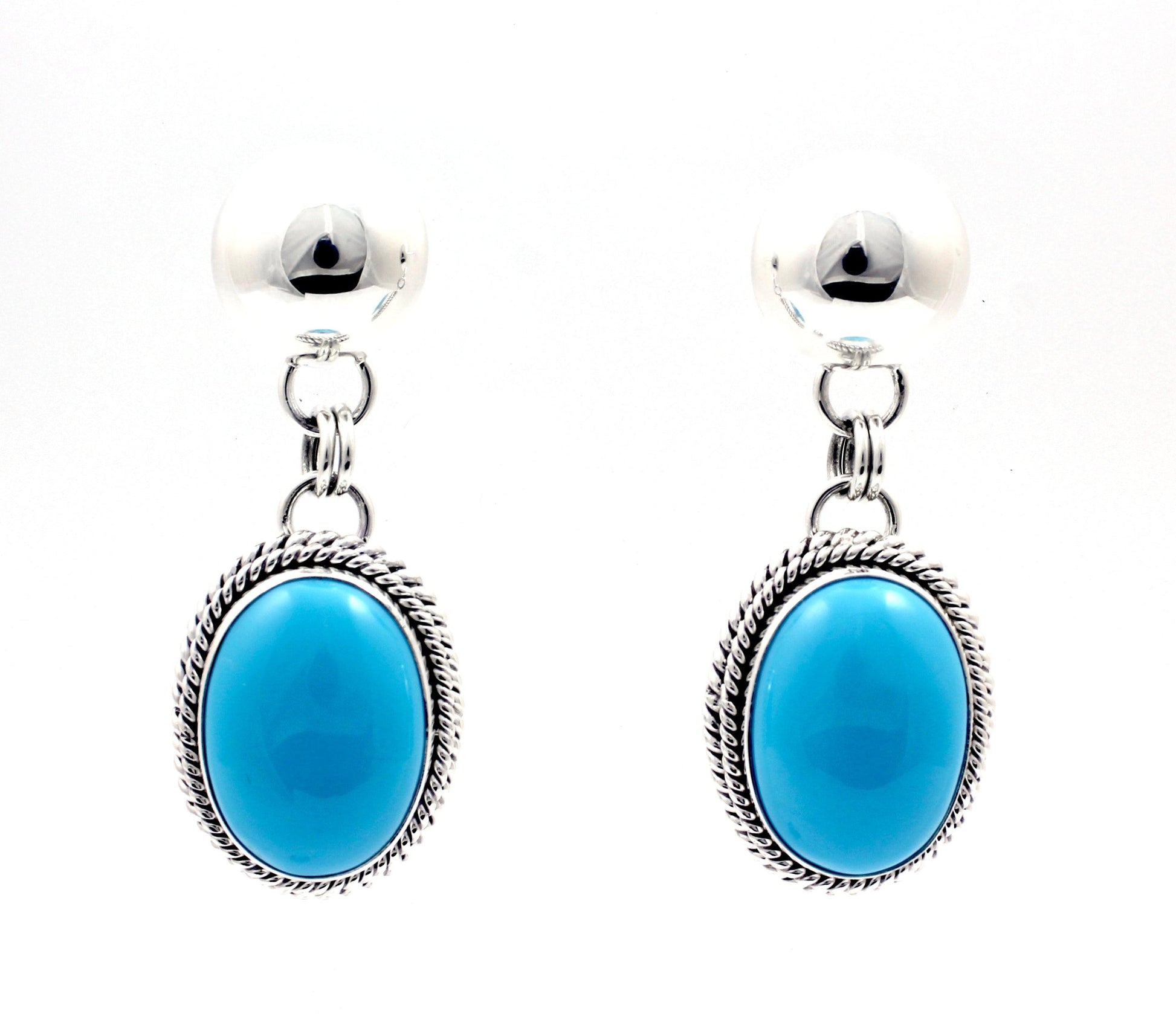 Sleeping Beauty Drop Earrings-Jewelry-Artie Yellowhorse-Sorrel Sky Gallery