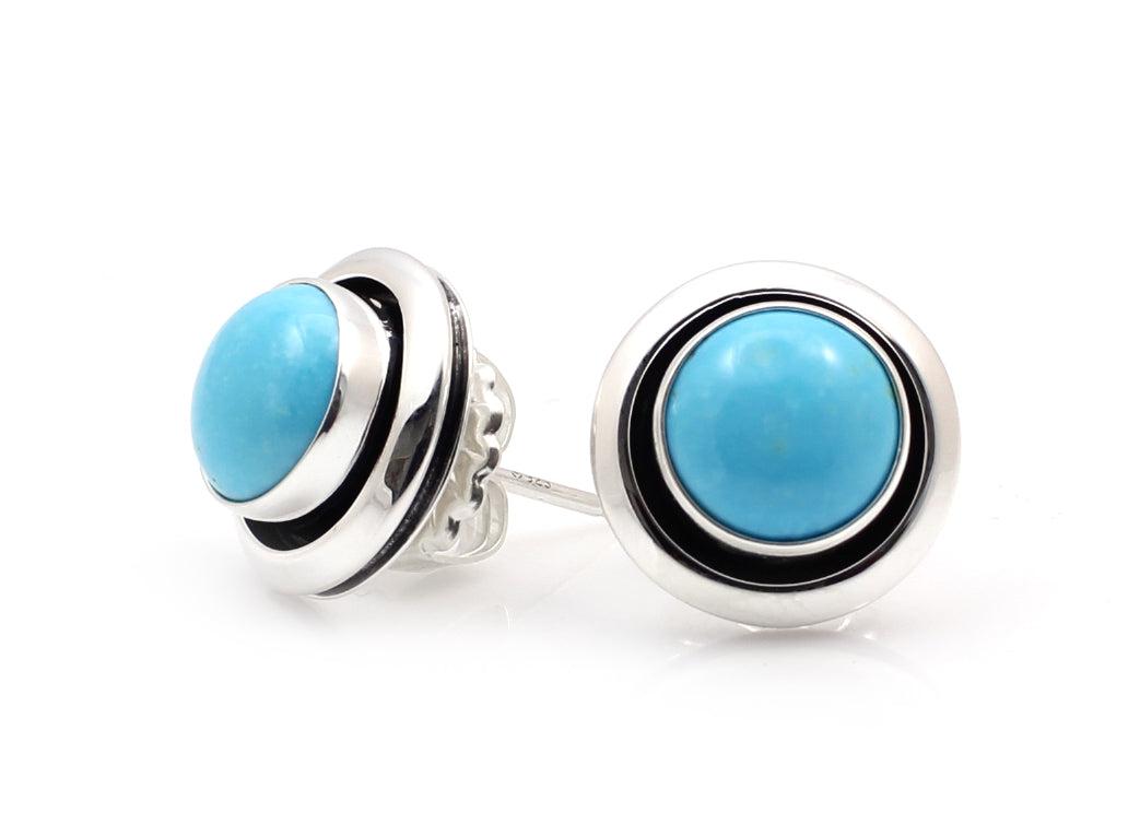 Sleeping Beauty Stud Earrings-Jewelry-Artie Yellowhorse-Sorrel Sky Gallery