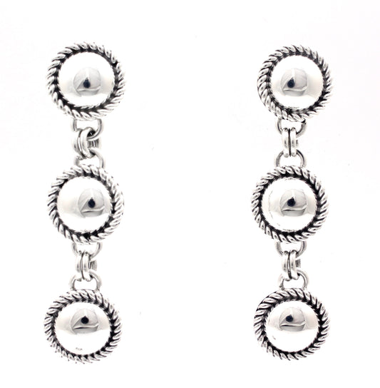 Triple Drop Small Twist Earrings-Jewelry-Artie Yellowhorse-Sorrel Sky Gallery