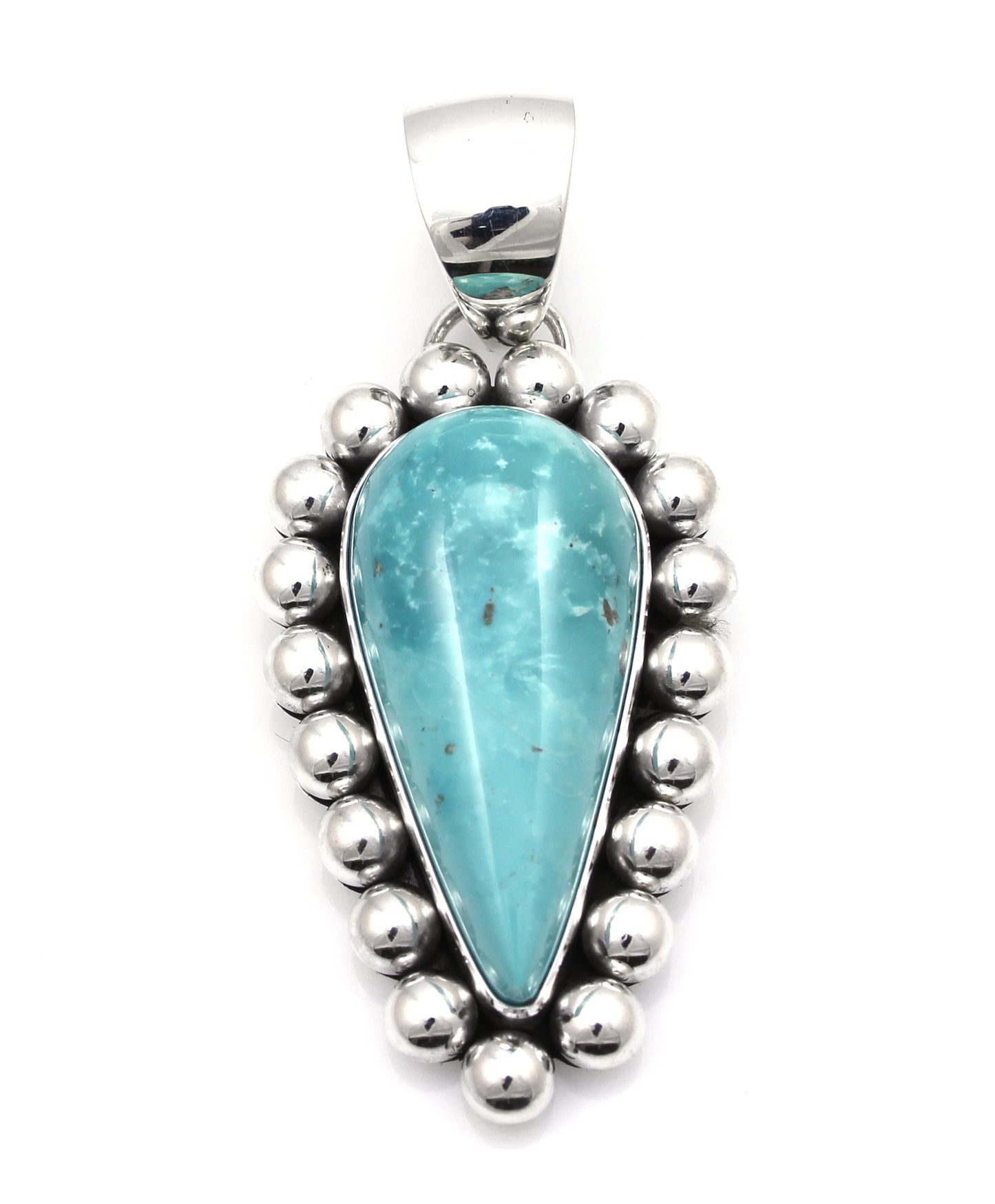 Mongolian Turquoise Pendant-jewelry-Artie Yellowhorse-Sorrel Sky Gallery