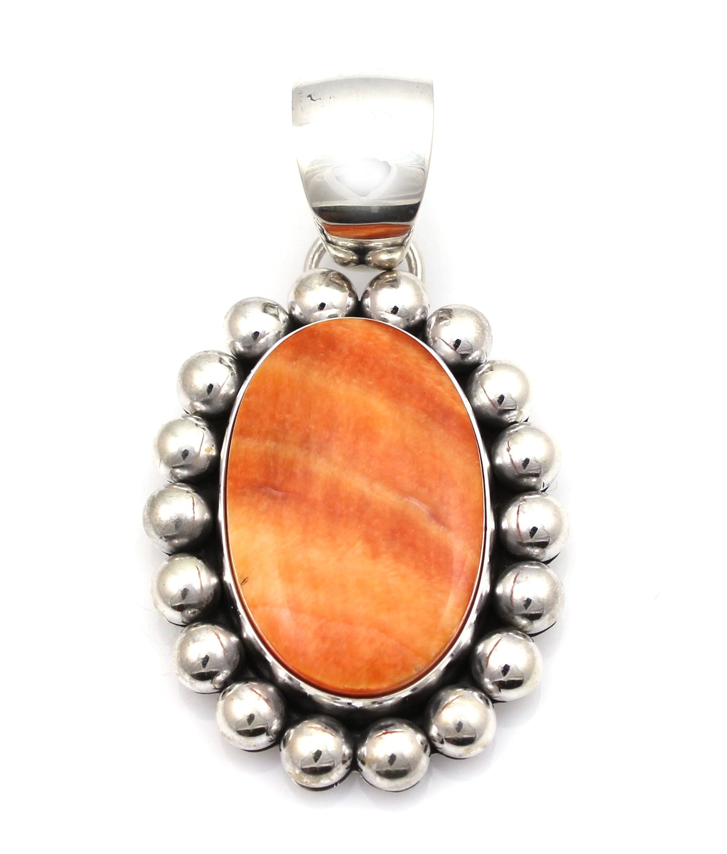 Oval Spiny Oyster Pendant-jewelry-Artie Yellowhorse-Sorrel Sky Gallery