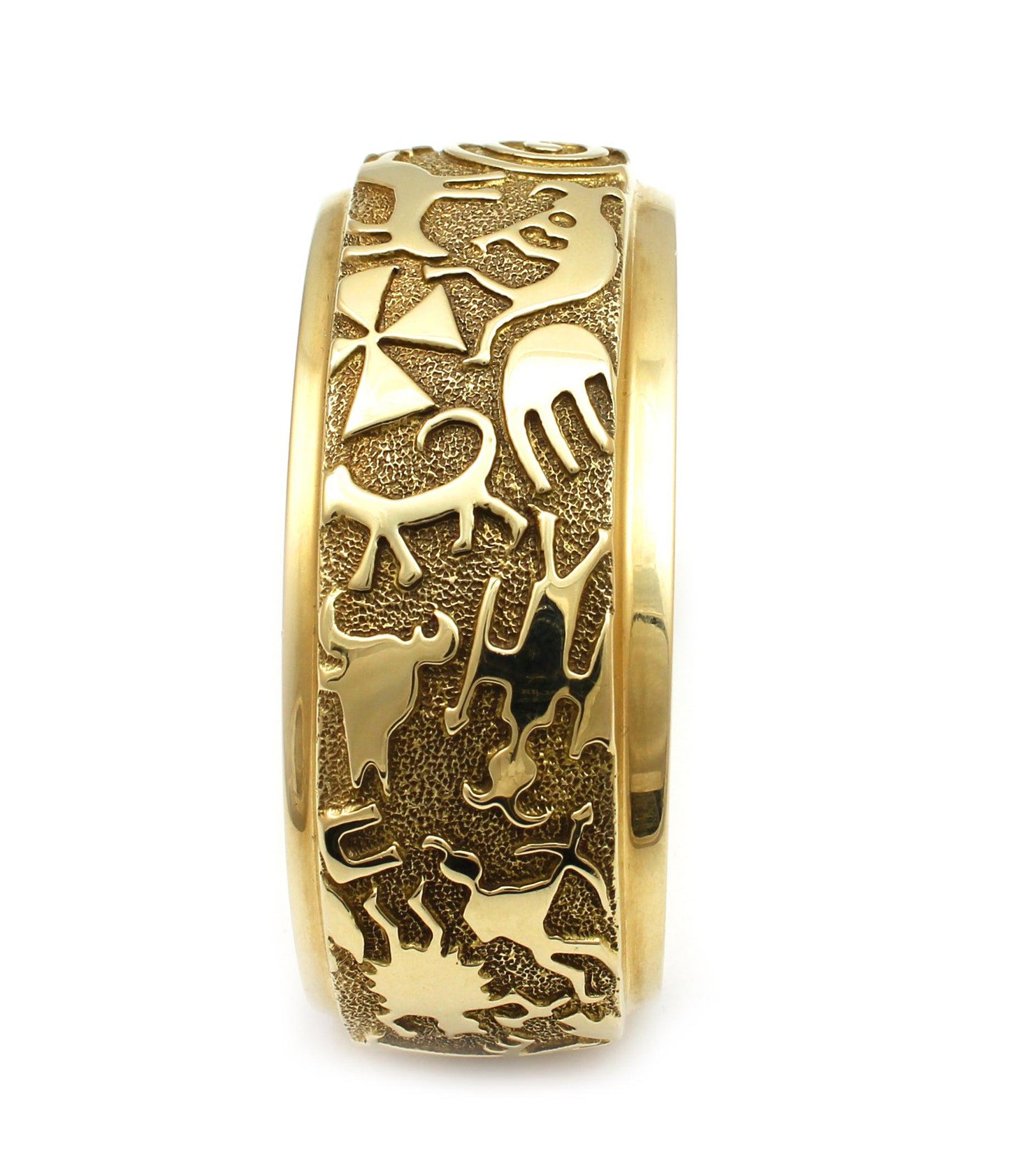 18k Gold Rock Art Bracelet