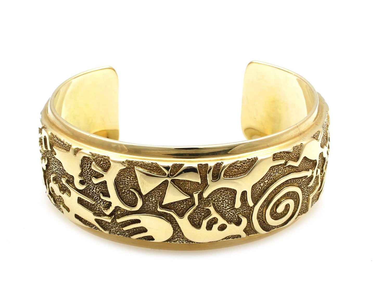 18k Gold Rock Art Bracelet