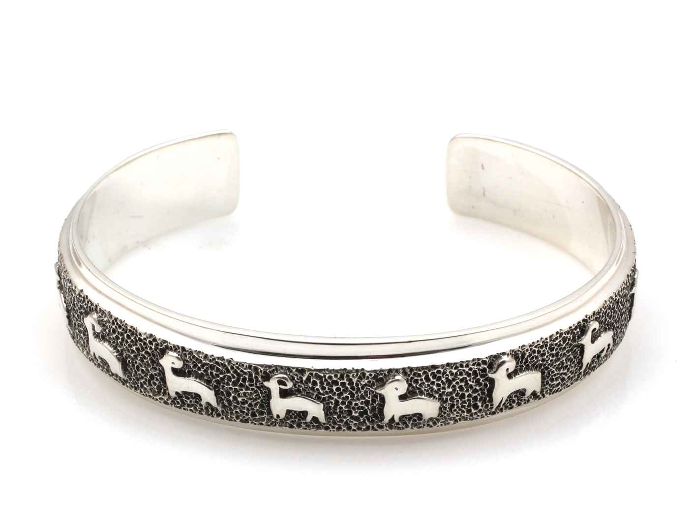All Metal Narrow Ram Bracelet