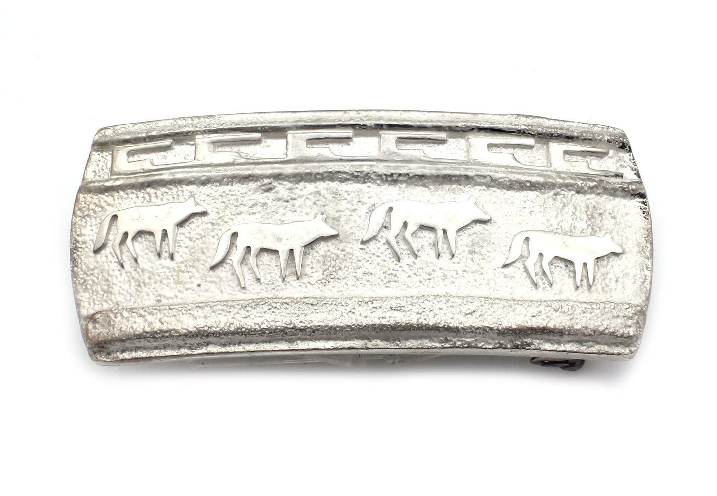 All Metal Wolf Belt Buckle