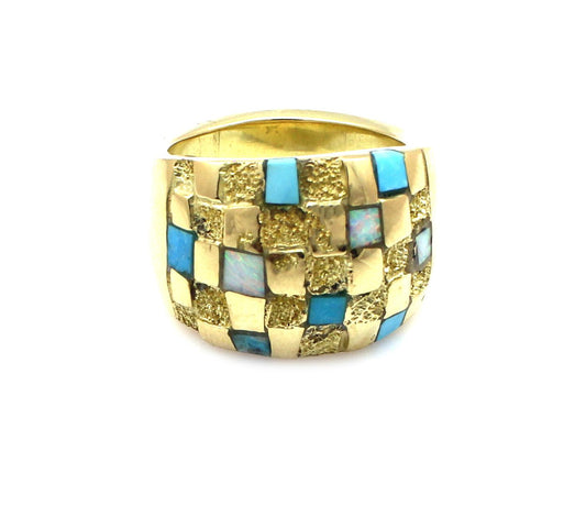 Basketweave Ring-Jewelry-Ben Nighthorse-Sorrel Sky Gallery