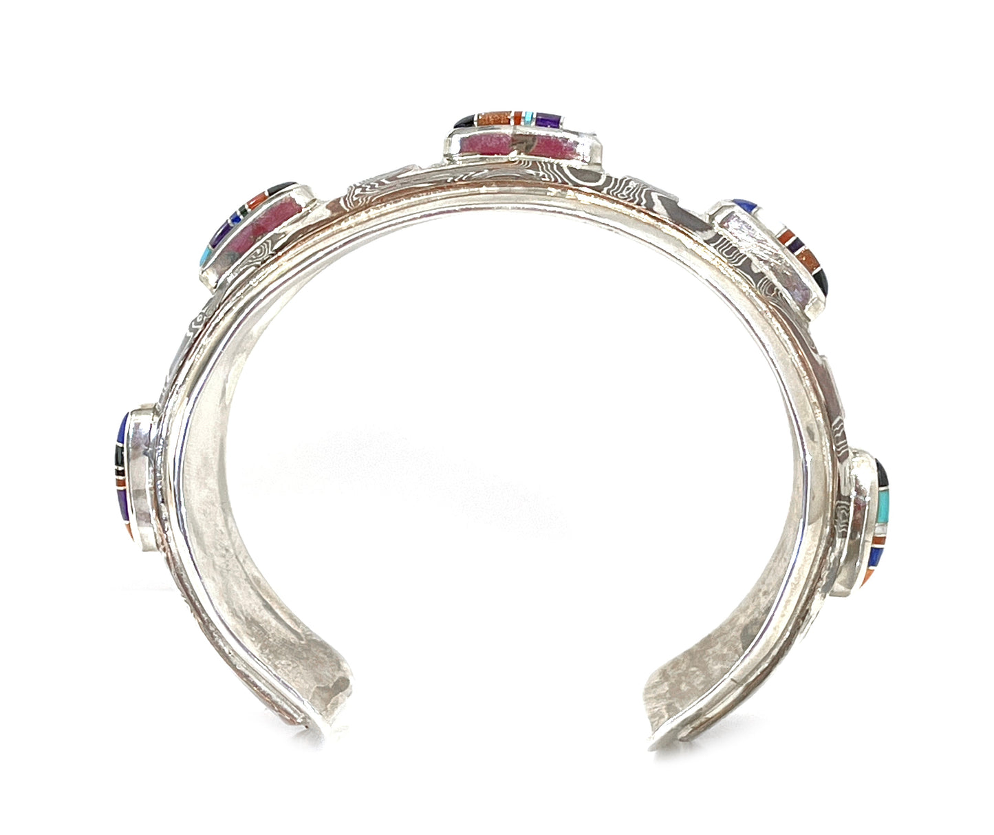 Mokume Gane Five Rectangle Cuff Bracelet