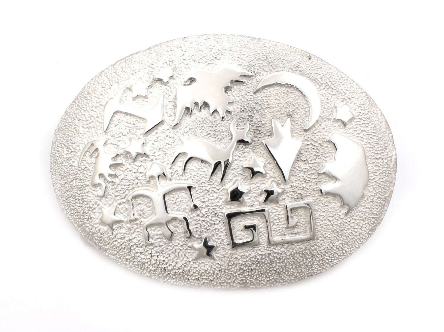 Oval No Edges Buckle-Jewelry-Ben Nighthorse-Sorrel Sky Gallery