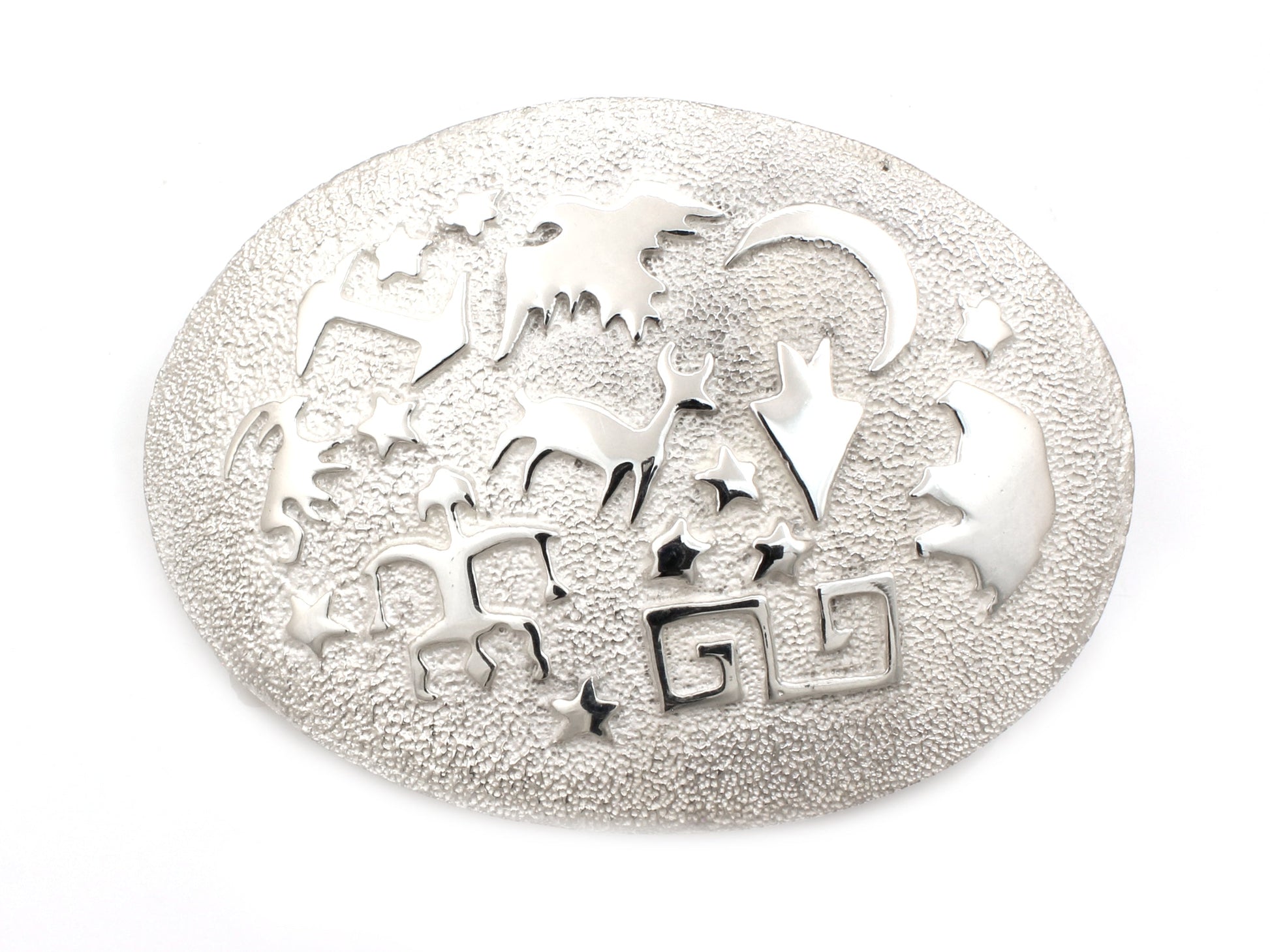 Oval No Edges Buckle-Jewelry-Ben Nighthorse-Sorrel Sky Gallery