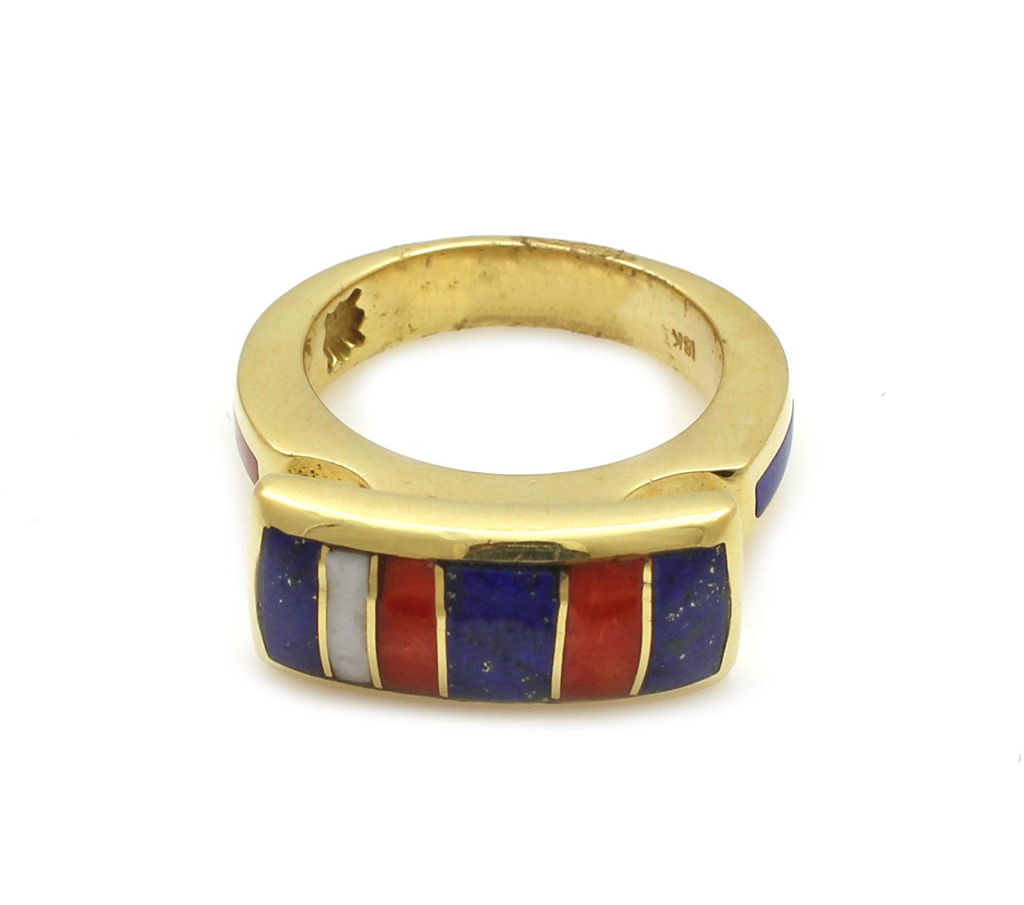 Raised Rectangular Post Ring