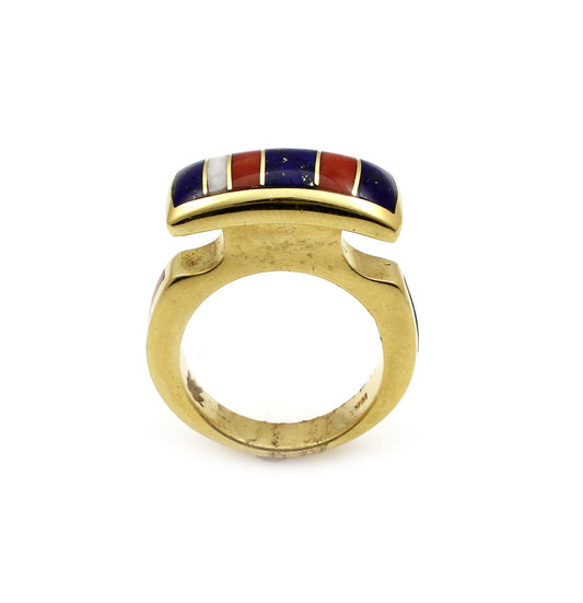 Raised Rectangular Post Ring