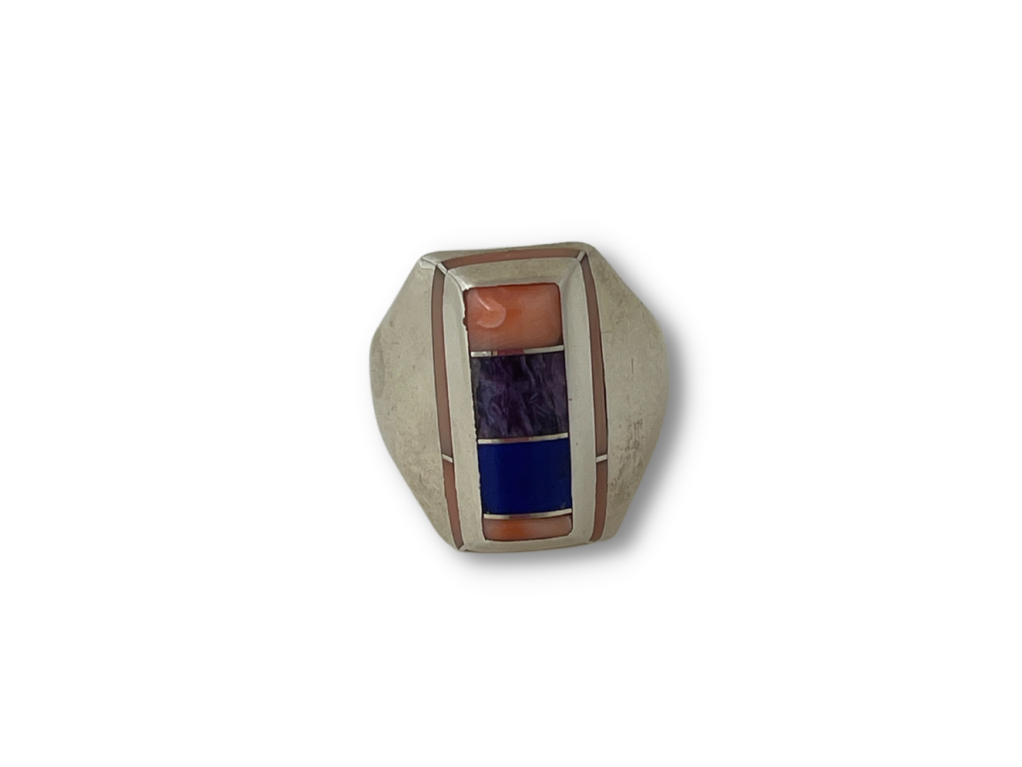 Rectangular Edge Inlay Ring