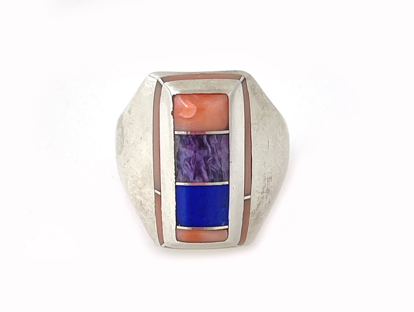 Rectangular Edge Inlay Ring