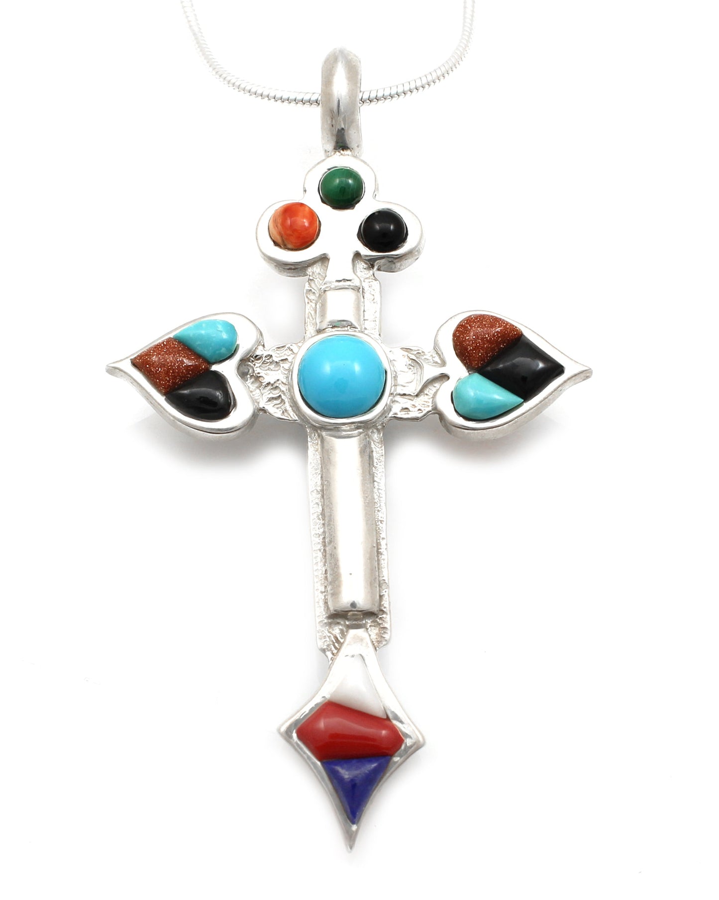 Saints And Sinner Cross Pendant