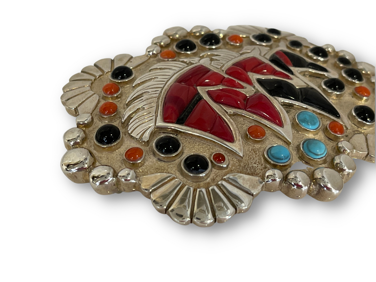 Scalloped Edge Triple Crown Buckle