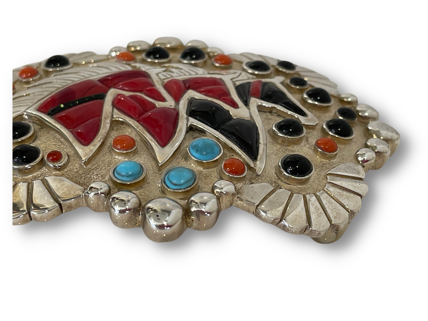 Scalloped Edge Triple Crown Buckle