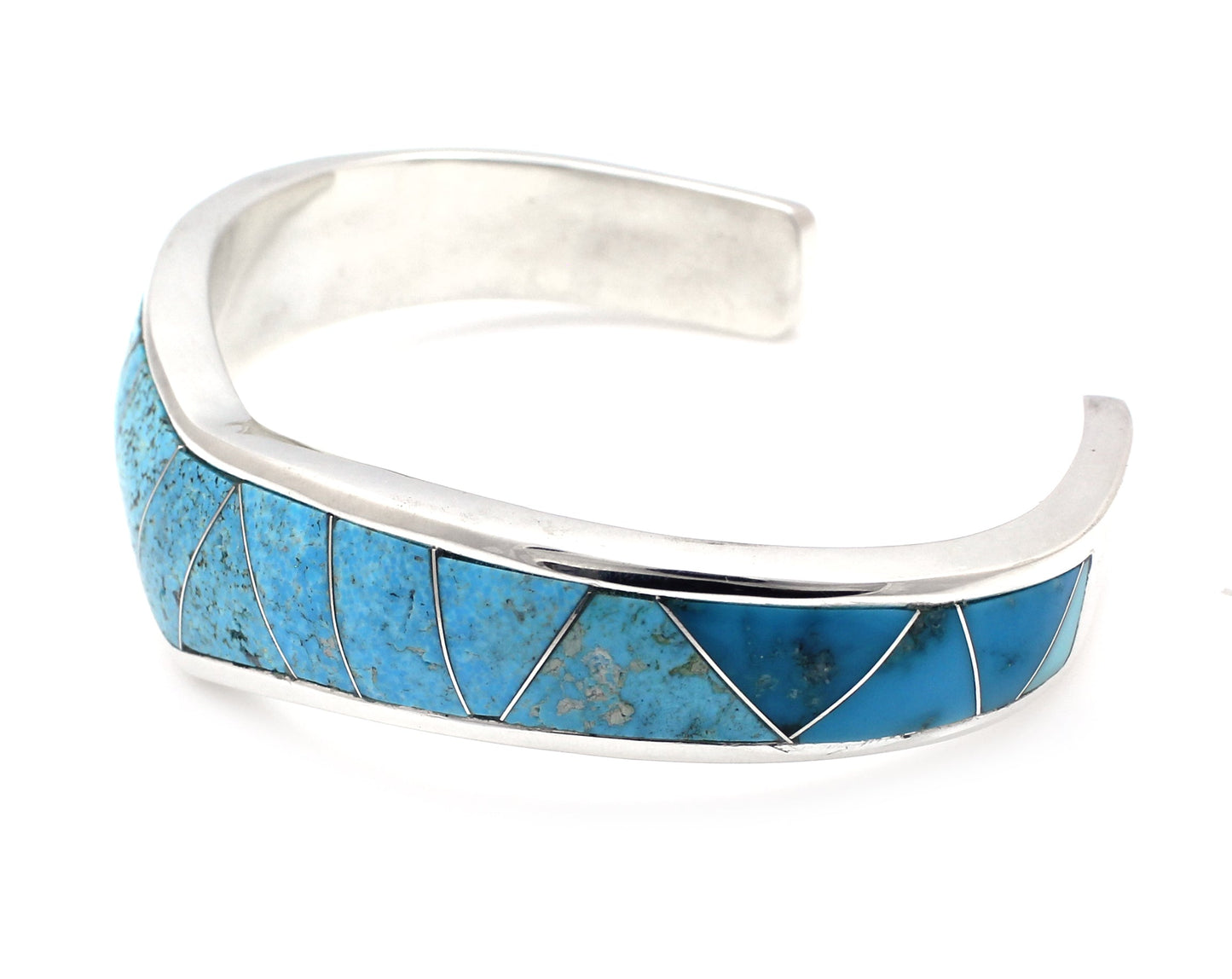 Single V Top Inlay Cuff Bracelet-Jewelry-Ben Nighthorse-Sorrel Sky Gallery