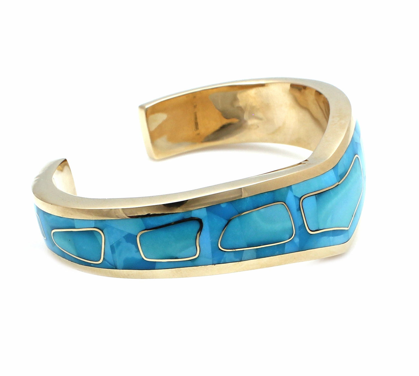 Single V Top Inlay Cuff Bracelet-Jewelry-Ben Nighthorse-Sorrel Sky Gallery