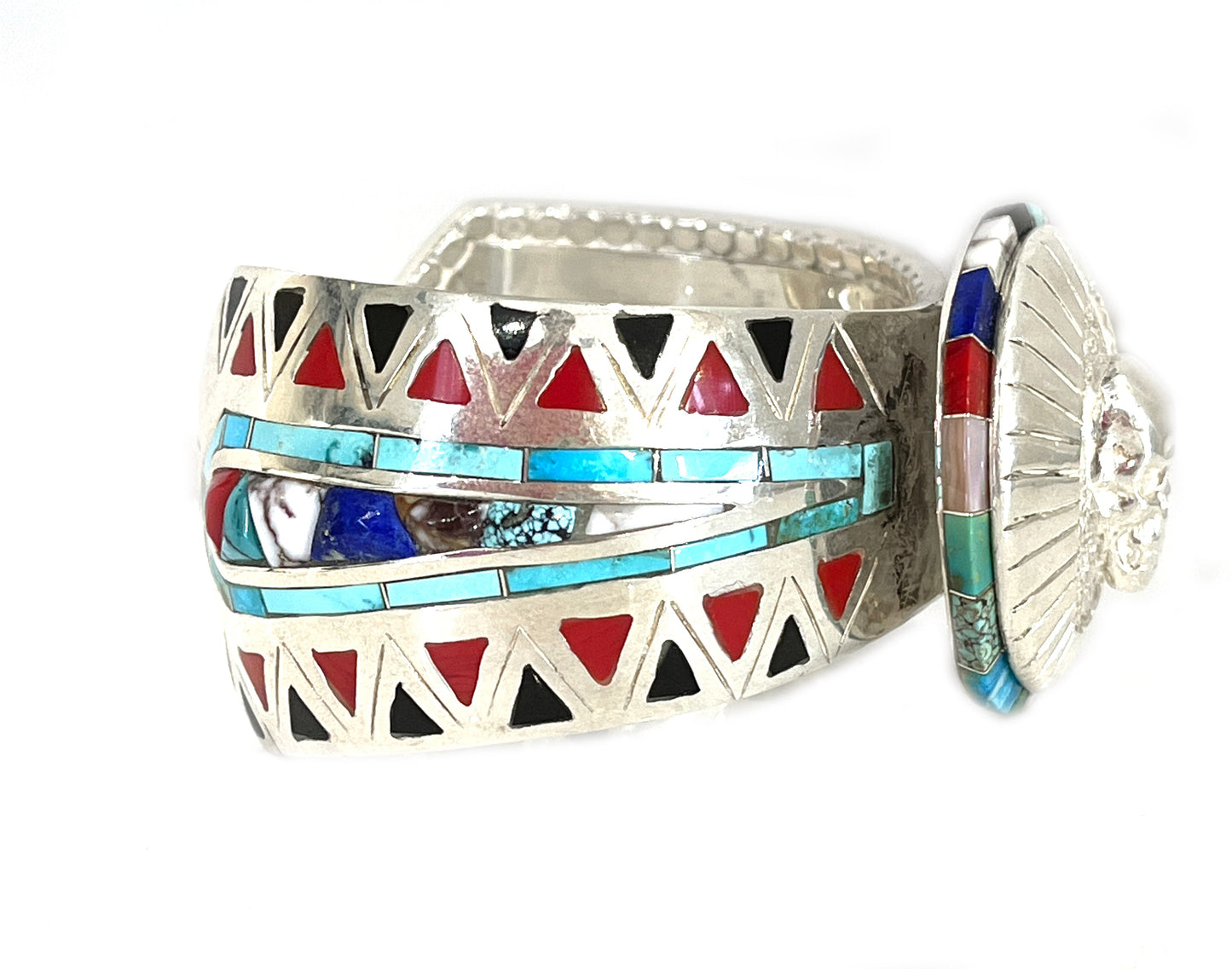 Skull On Round Cuff Bracelet