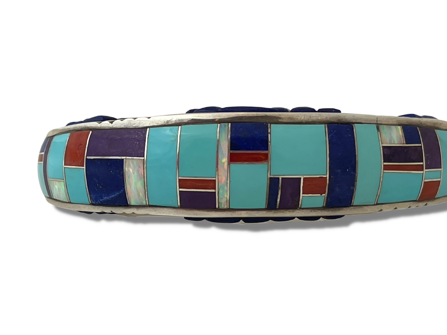 Wide Channel Inlay Bracelet
