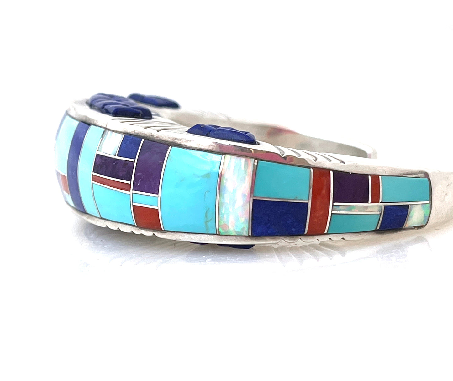 Wide Channel Inlay Bracelet