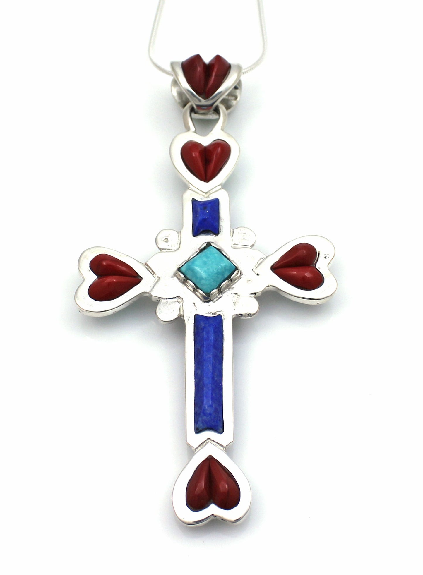 6 Of Hearts Cross Pendant-jewelry-Ben Nighthorse-Sorrel Sky Gallery