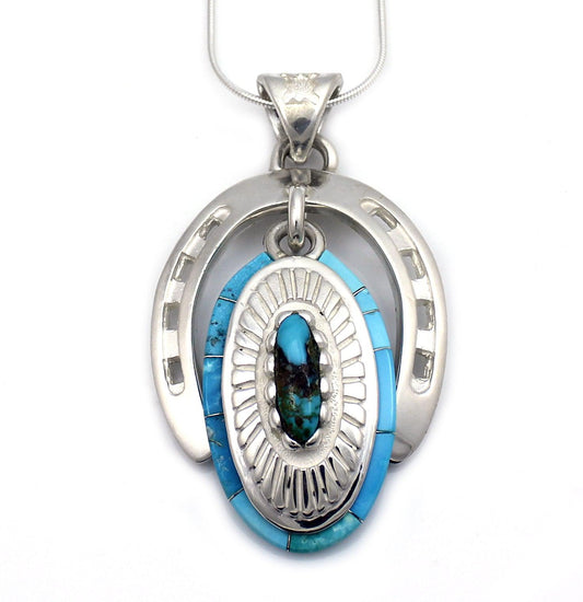 Concho/Horseshoe Pendant-jewelry-Ben Nighthorse-Sorrel Sky Gallery