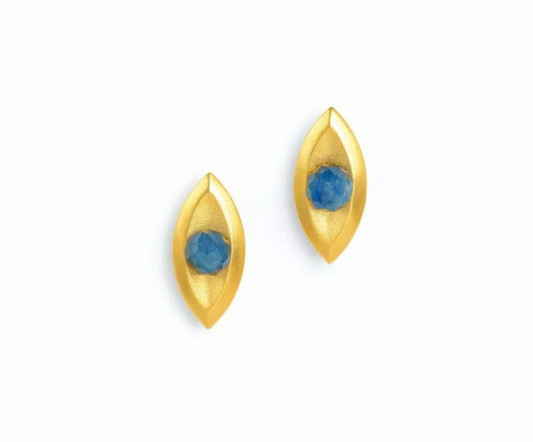 Navarias Earstud Kyanite-Jewelry-Bernd Wolf-Sorrel Sky Gallery