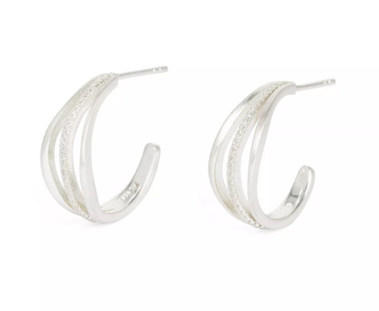 Sentro Creole Earrings - zirconia-Jewelry-Bernd Wolf-Sorrel Sky Gallery