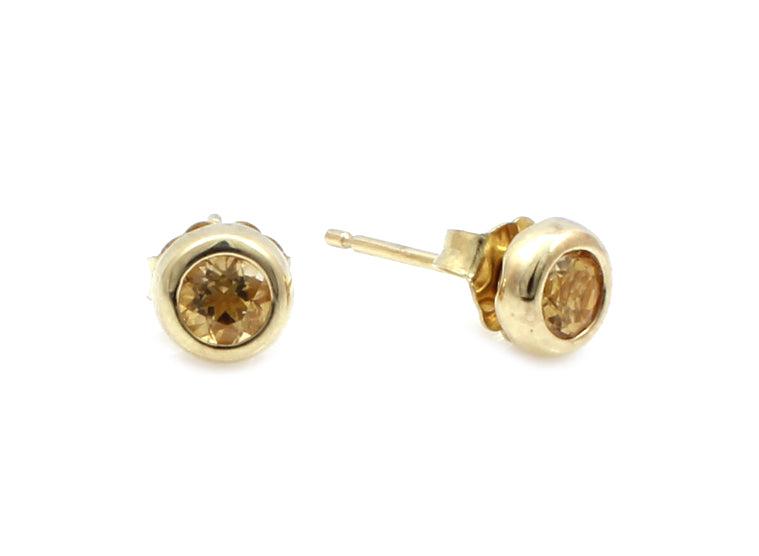 Citrine Stud Earrings