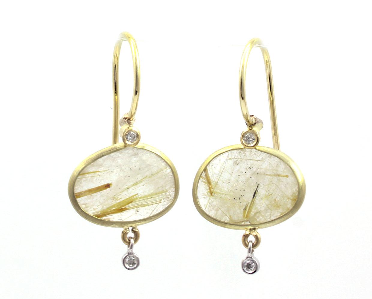 Small Rhodizite Polki Earrings