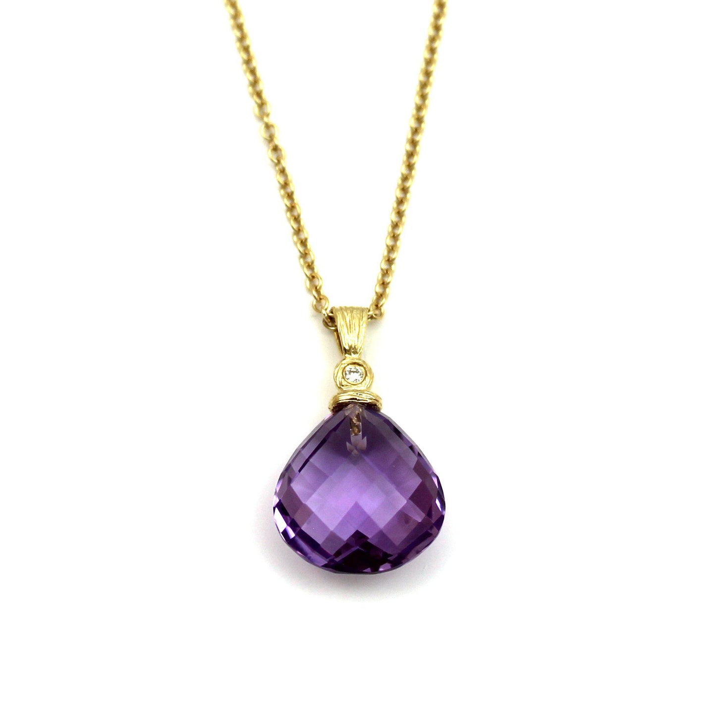 Amethyst Briolette Pendant-jewelry-Cherie Dori-Sorrel Sky Gallery