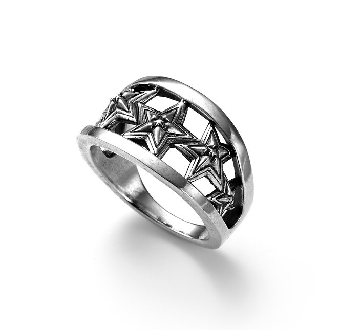 5 Star In Star Cut Out Ring