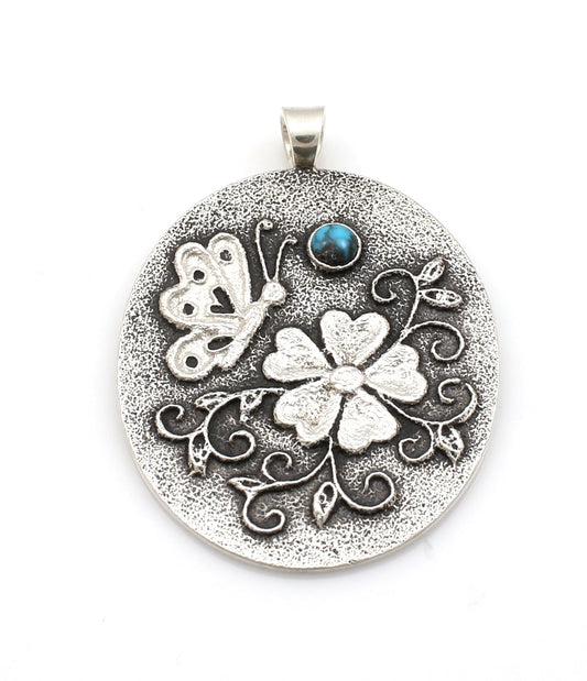 Butterfly Pendant-Jewelry-Darryl Dean & Rebecca Begay-Sorrel Sky Gallery