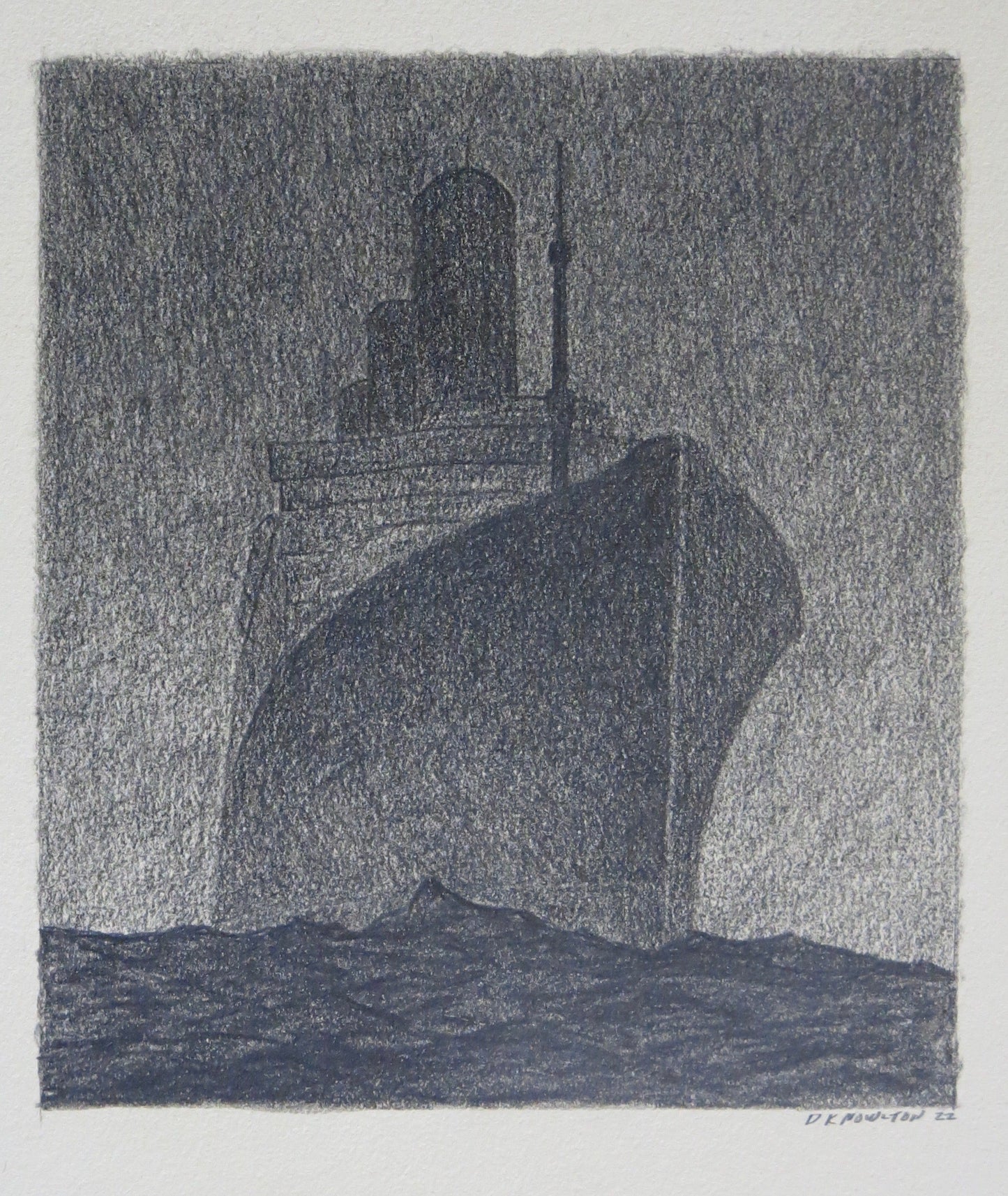 Study for Night Crossing-Drawing-David Knowlton-Sorrel Sky Gallery