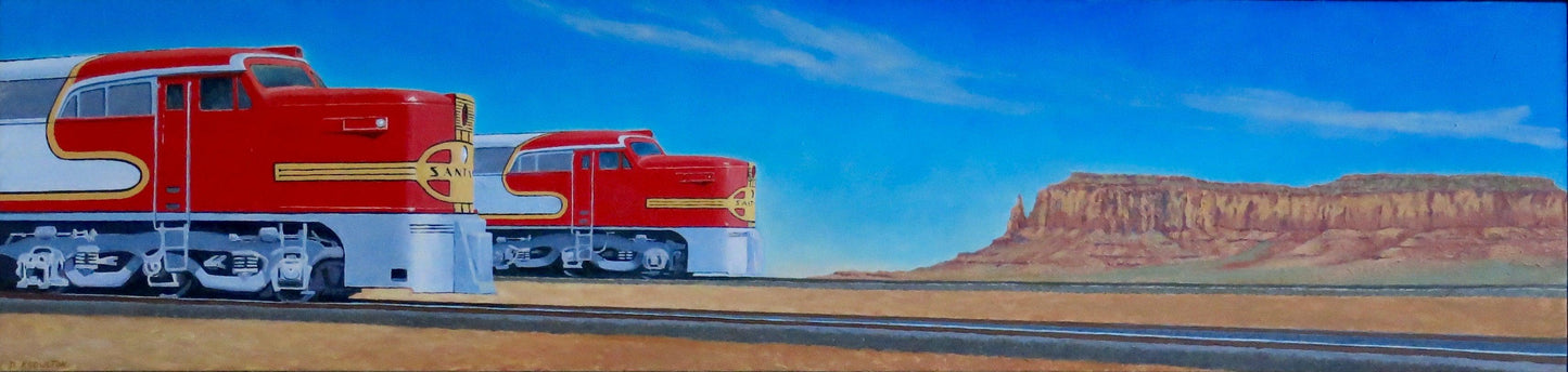 Desert Race-Painting-David Knowlton-Sorrel Sky Gallery-David Knowlton. Sorrel Sky Gallery. Barn Art. Southwestern Landscape art. Ship Paintings. Barn Paintings. Train Paintings. Train Art.Edward Aldrich. Kevin Red Star. David Yarrow. Star Liana York. Ben Nighthorse.