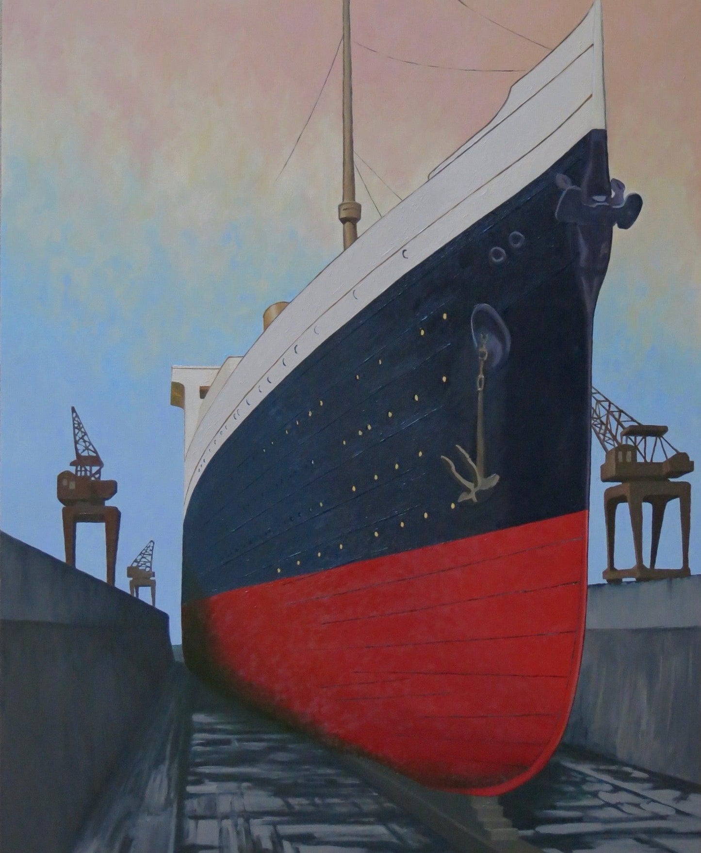 Leviathan-Painting-David Knowlton-Sorrel Sky Gallery- David Knowlton. Sorrel Sky Gallery. Barn Art. Southwestern Landscape art. Ship Paintings. Barn Paintings. Train Paintings. Train Art.Edward Aldrich. Kevin Red Star. David Yarrow. Star Liana York. Ben Nighthorse.