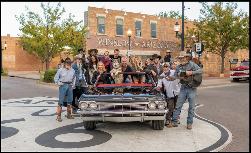Well, I’m a-standin’ on a corner in Winslow, Arizona-Photographic Print-David Yarrow-Sorrel Sky Gallery
