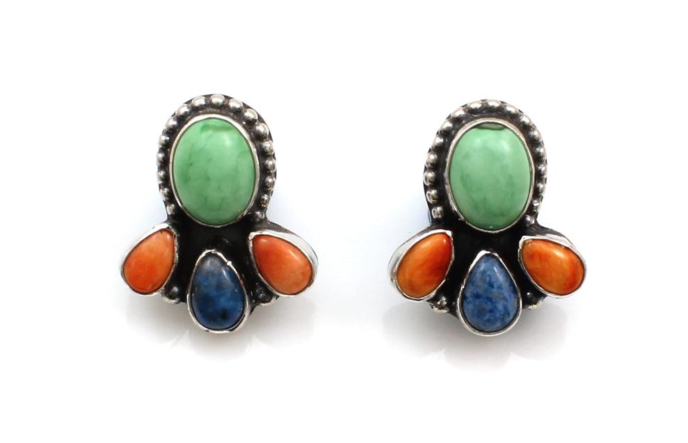 4 Part Stone Earrings-Jewelry-Don Lucas-Sorrel Sky Gallery